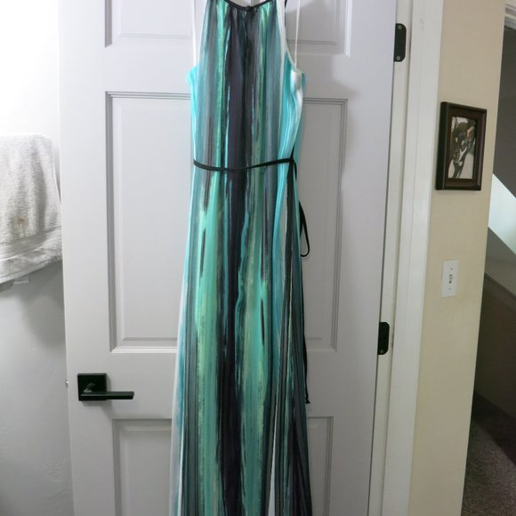 Blue Green Blue/Green Stripped Cas - Picture 1 of 9